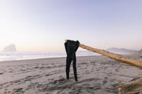 Mens Cyclone Chest Zip 5/4mm Full Wetsuit (Black)