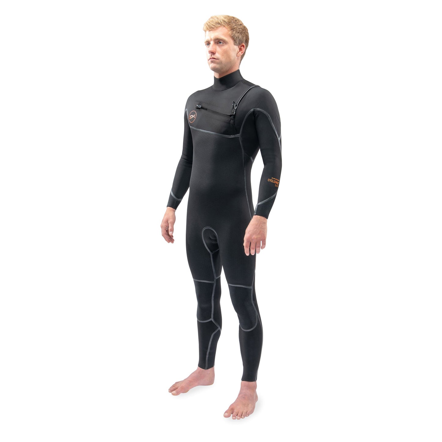 Mens Cyclone Chest Zip Full Suit 3/2 (Black)