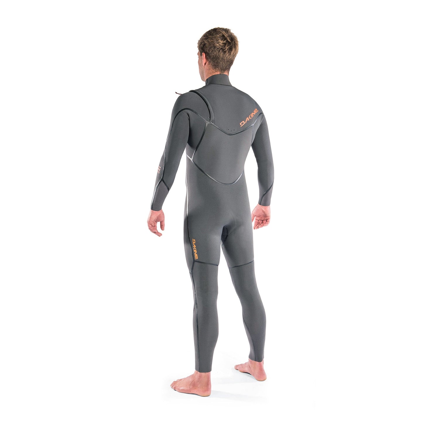 Mens Cyclone Chest Zip 4/3mm Full Wetsuit (Graphite / Orange)