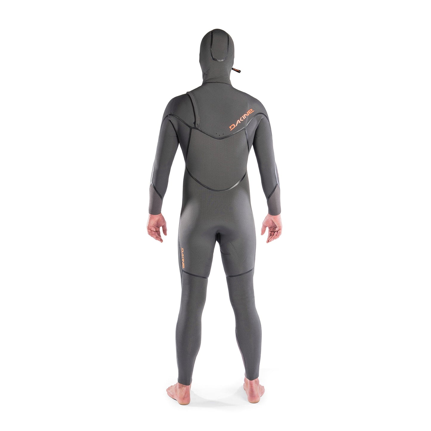 Mens Cyclone Chest Zip Hooded 4/3mm Full Wetsuit (Graphite / Orange)