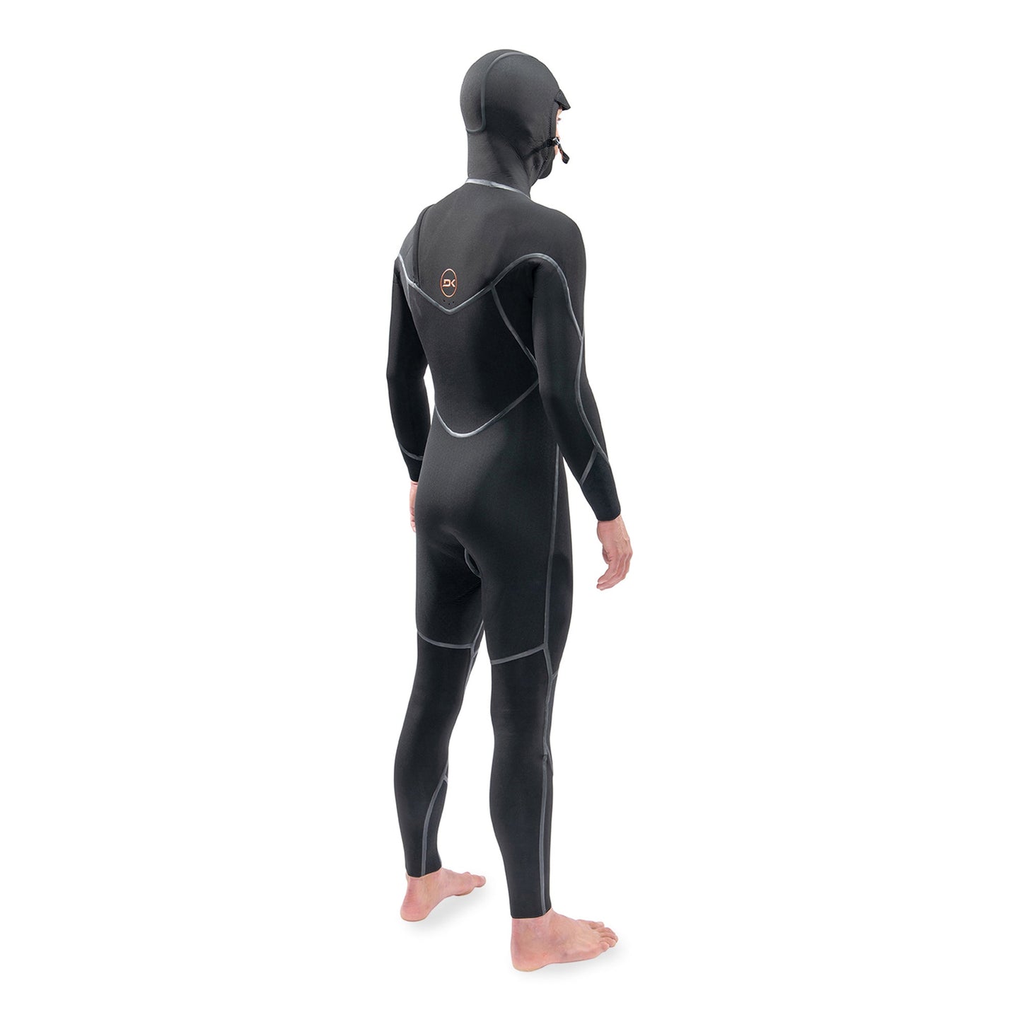 Mens Cyclone Chest Zip Hooded 5/4mm Full Wetsuit (Black)