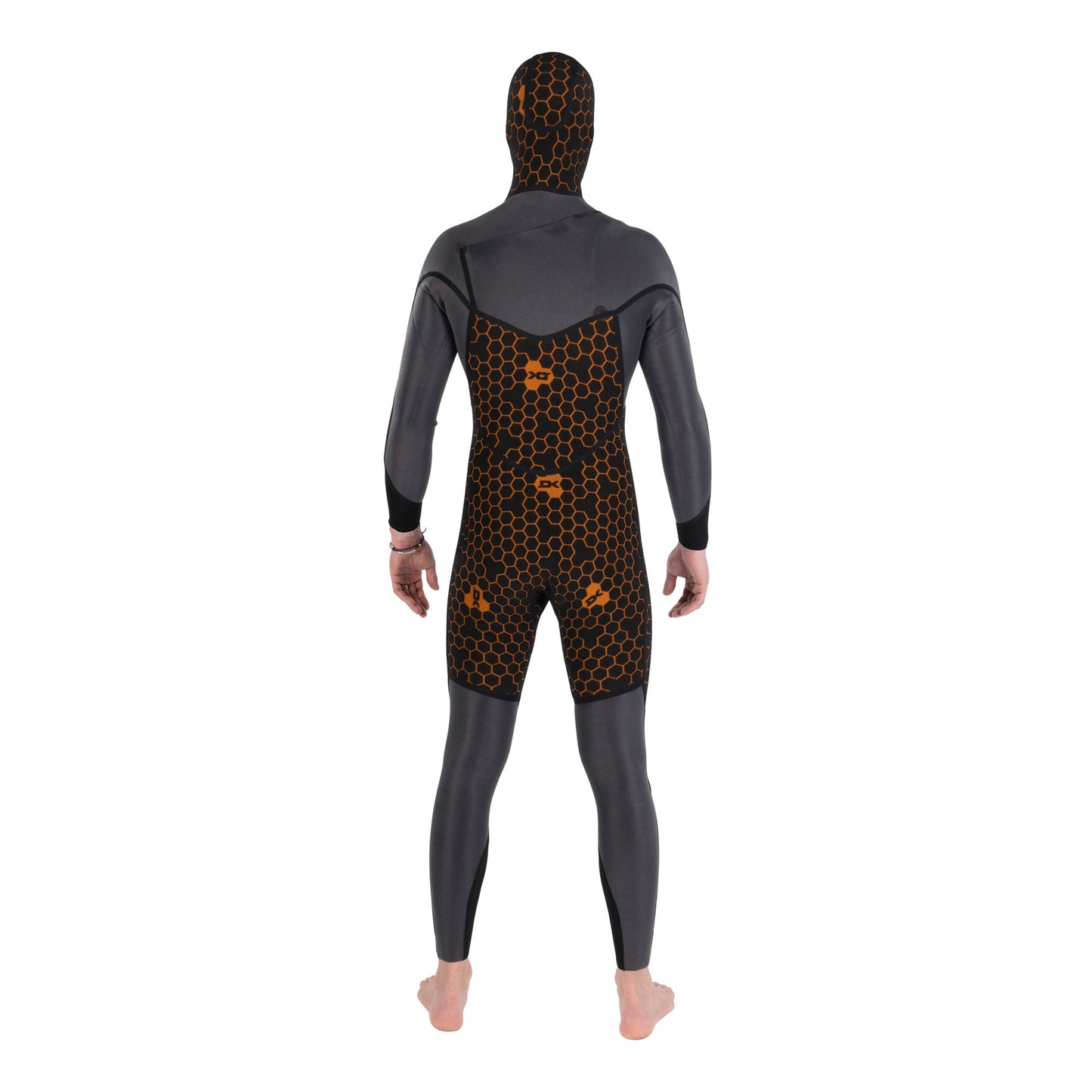 Mens Cyclone Chest Zip Hooded 5/4mm Full Wetsuit (Black)