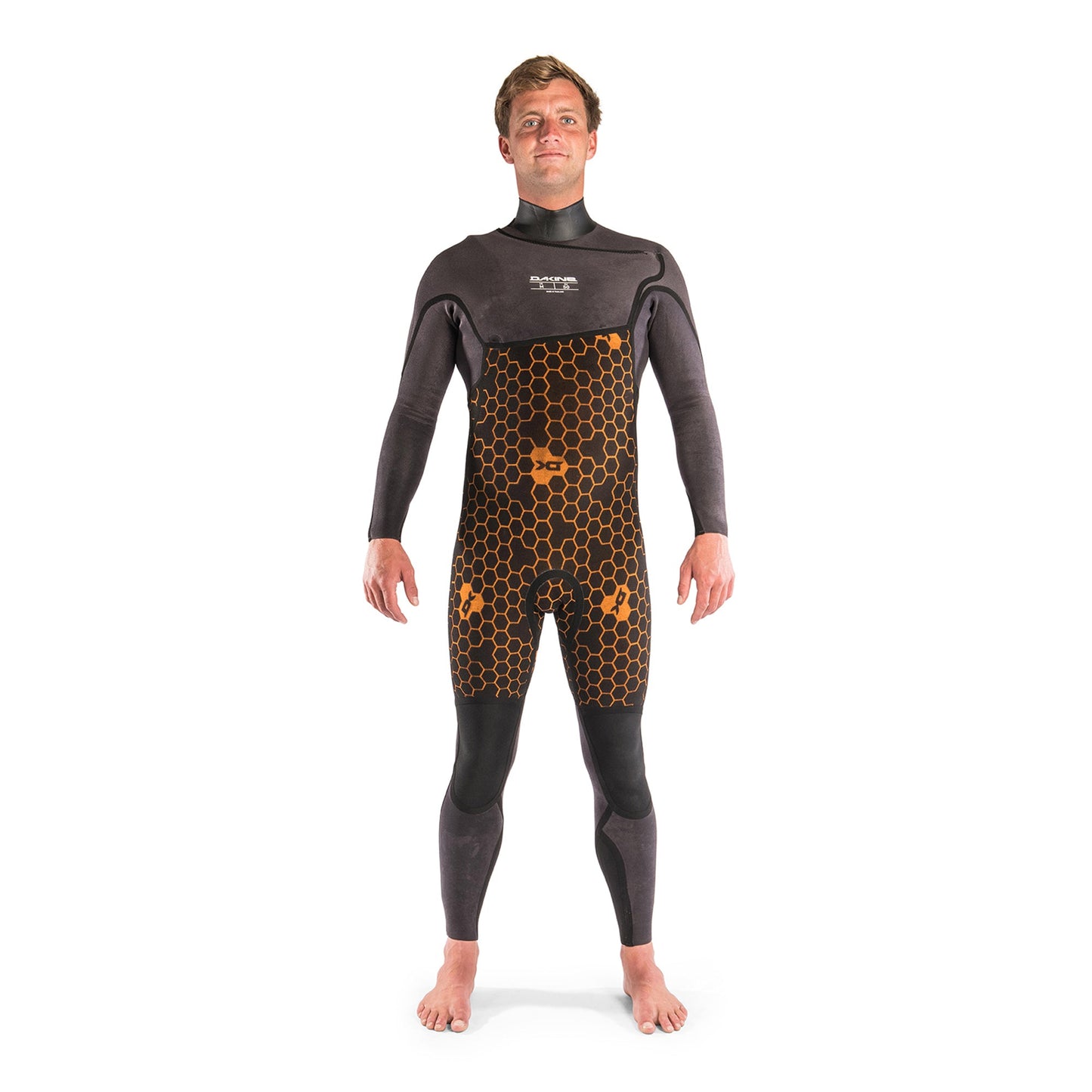 Mens Cyclone Zip Free 3/2mm Full Wetsuit (Graphite / Orange)