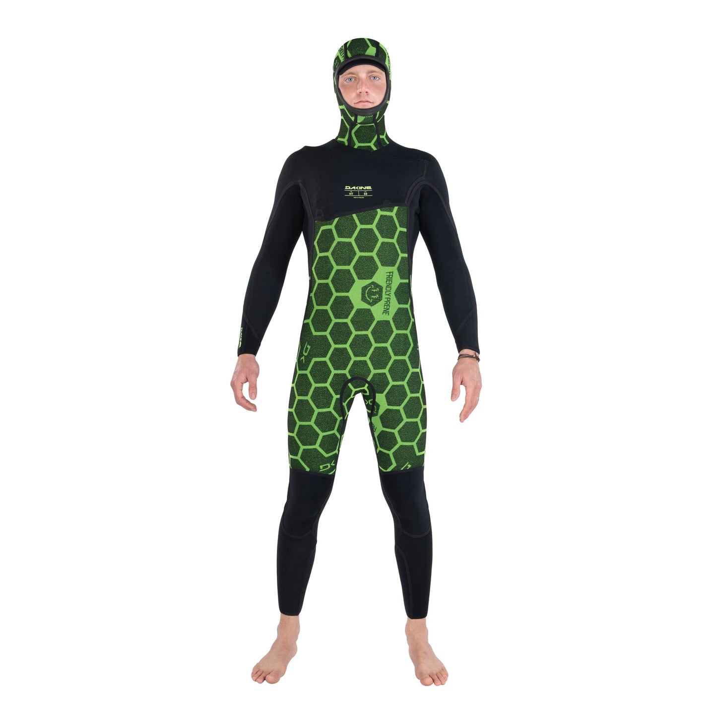 Mens Malama Zip Free Hooded 4/3mm Full Wetsuit (Black)