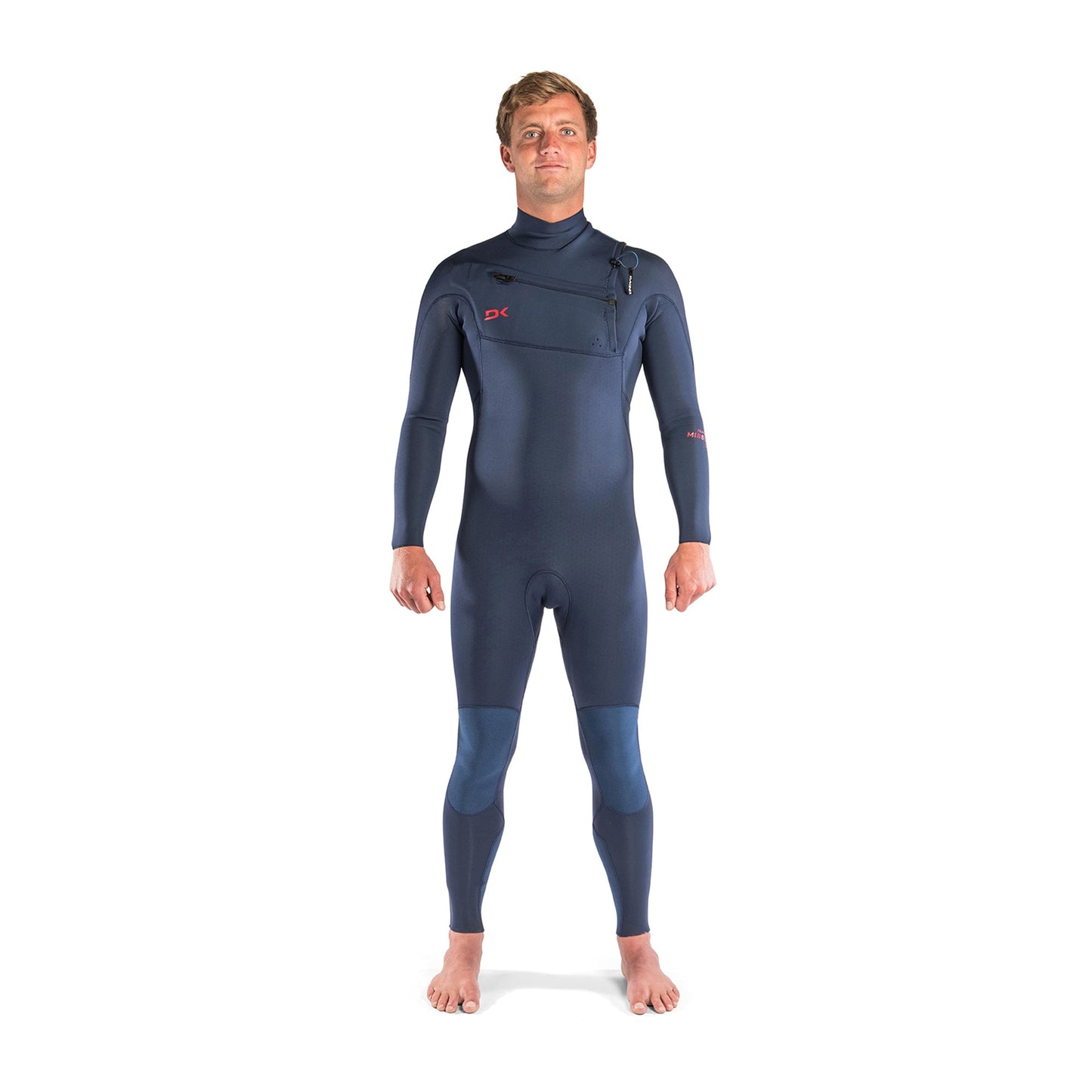 Mens Mission Chest Zip 4/3mm Full Wetsuit (Ink Blue / Port)