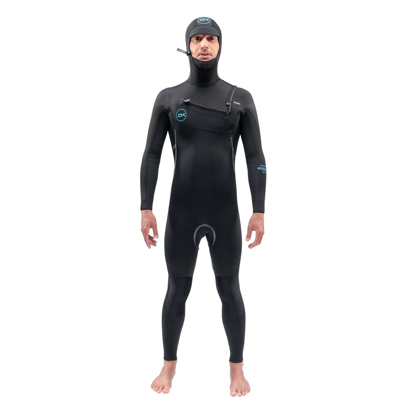 Mens Mission Chest Zip Hooded 4/3mm (Black)