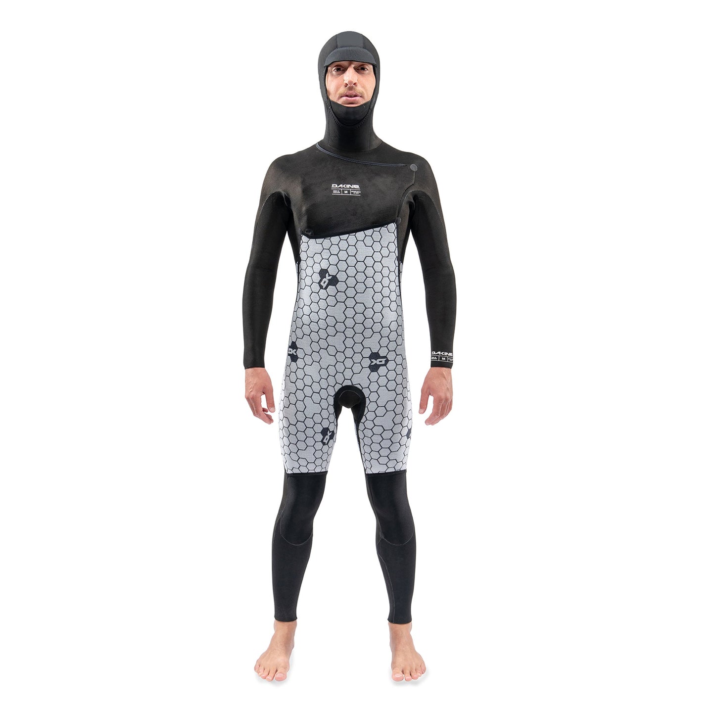 Mens Mission Chest Zip Hooded 4/3mm (Black)