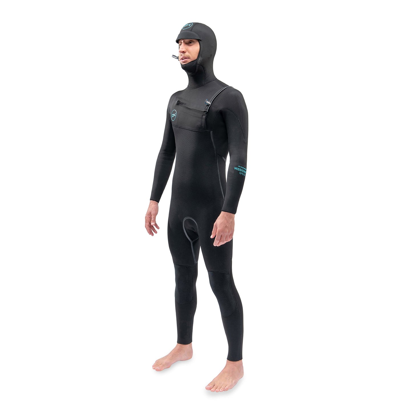 Mens Mission Chest Zip Hooded 5/4/3mm Full Wetsuit (Black)