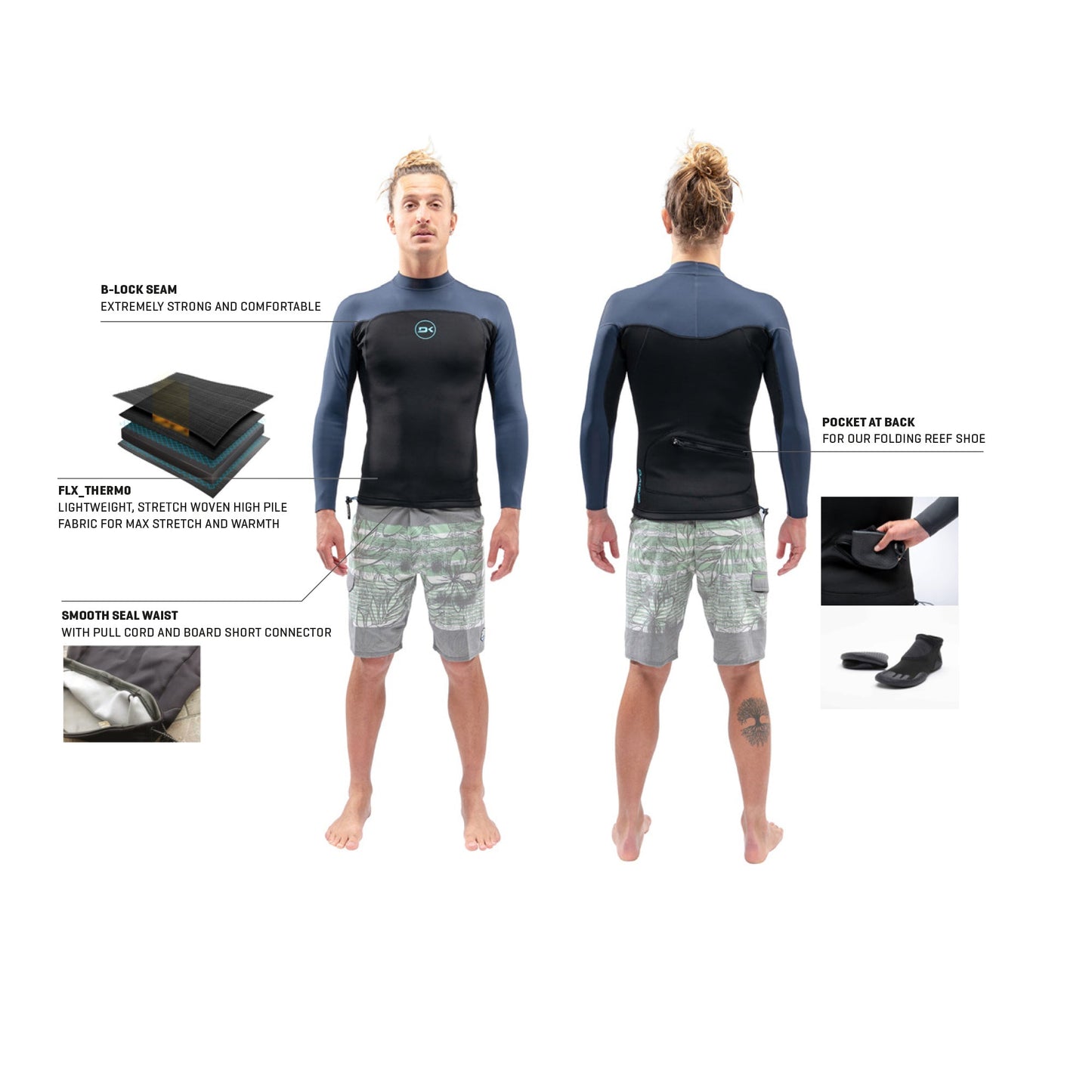 Dakine Mens Mission Jacket 1mm B-Lock (Black)