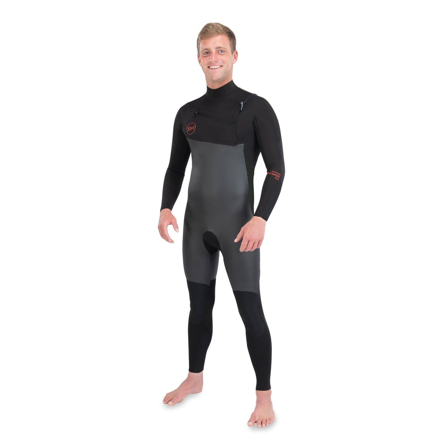 Mens Renegade Wind Chest Zip Full Suit 3/2 (Black)