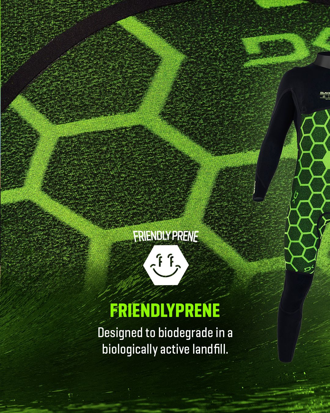 Mens Malama Zip Free Hooded 4/3mm Full Wetsuit (Black)