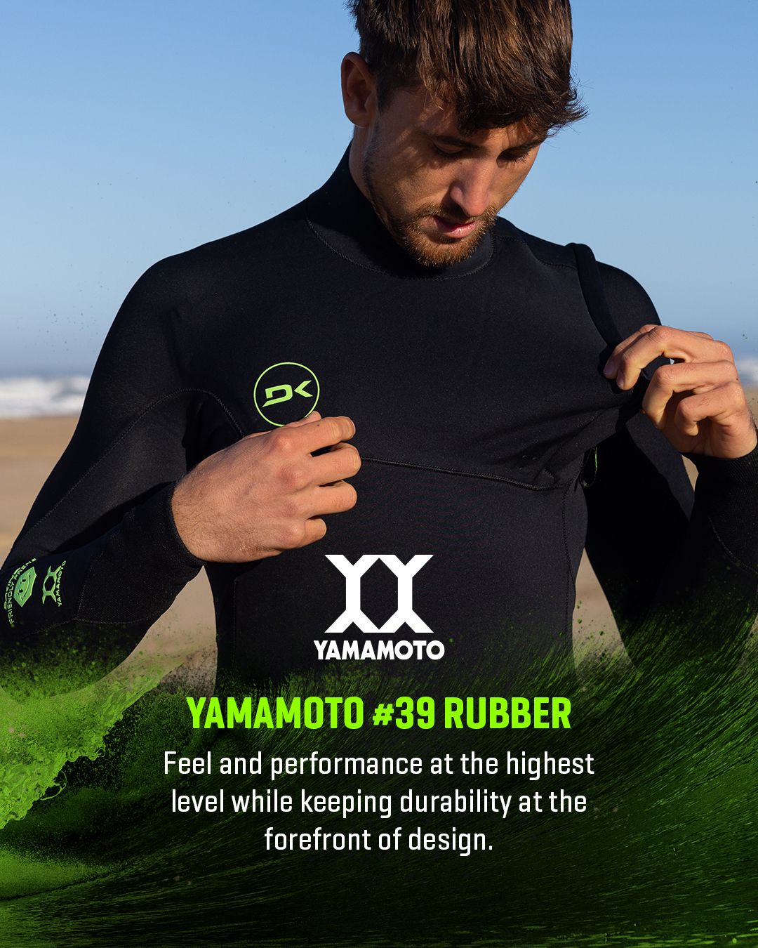 Mens Malama Zip Free 4/3mm Full Wetsuit (Black)