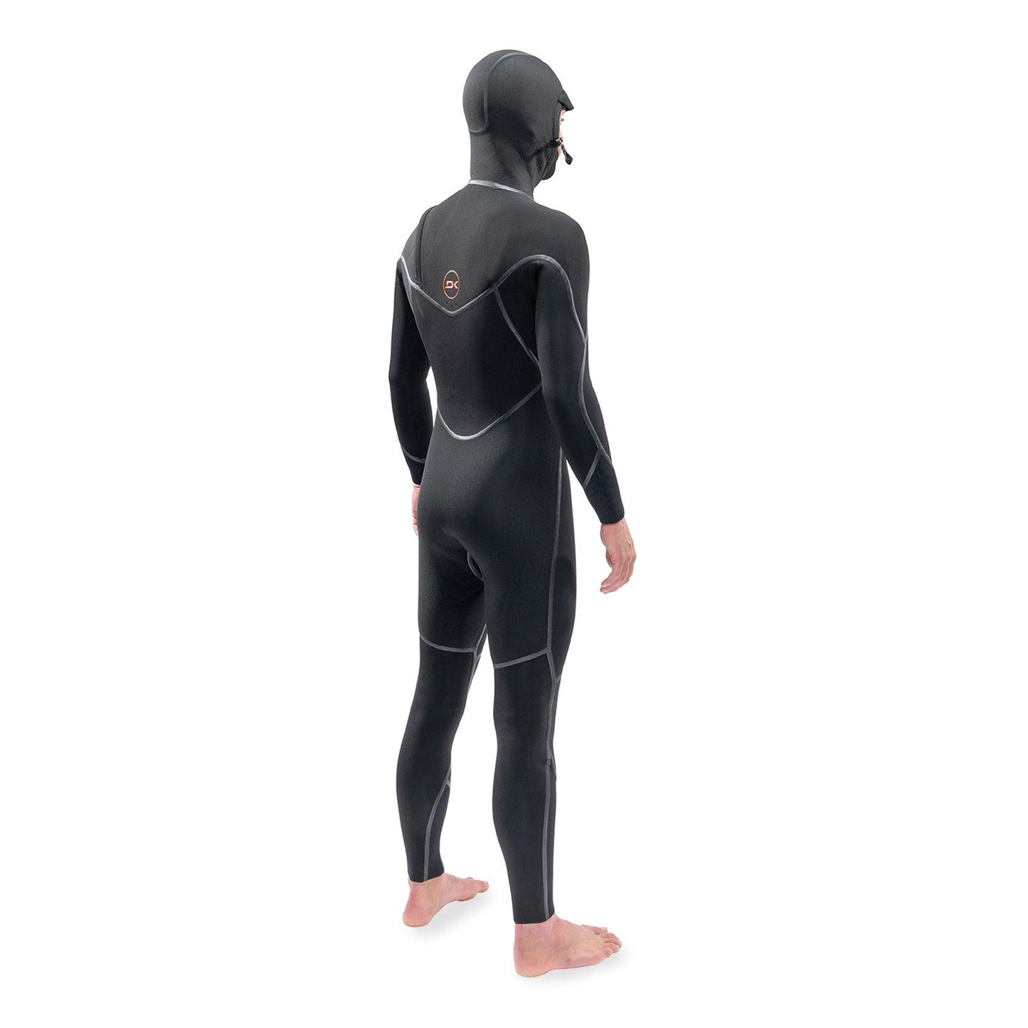 Mens Cyclone Chest Zip Hooded 4/3mm Full Wetsuit (Black)